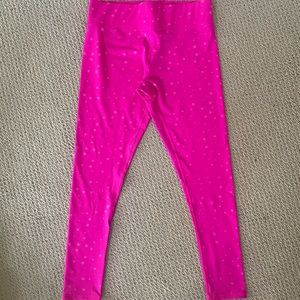 NWOT Terez Pink Star Print Leggings
